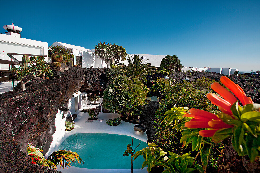 Fundacion César Manrique, Museum, ehemaliges Wohnhaus, Tahiche, Lanzarote, Kanarische Inseln, Spanien