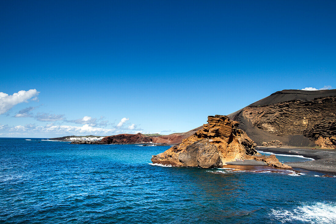 Küste bei El Golfo, Lanzarote, Kanarische Inseln, Spanien