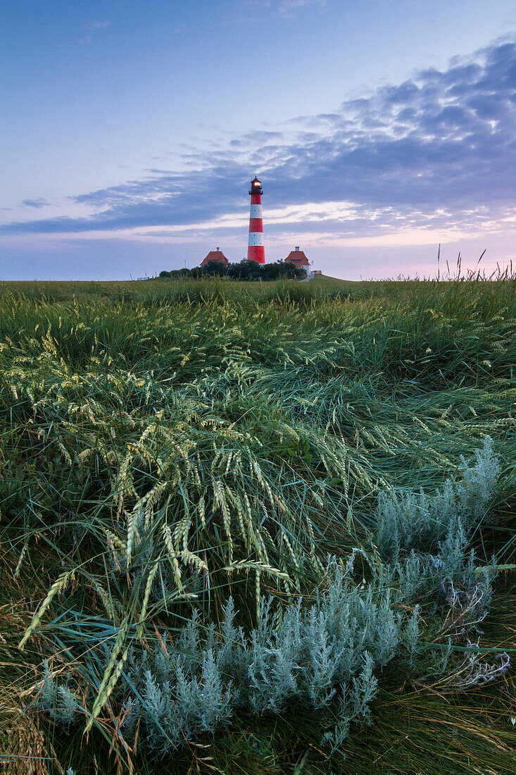 Lighthouse Westerheversand, Westerhever, north sea, Nordfriesland, Schleswig-Holstein, Germany