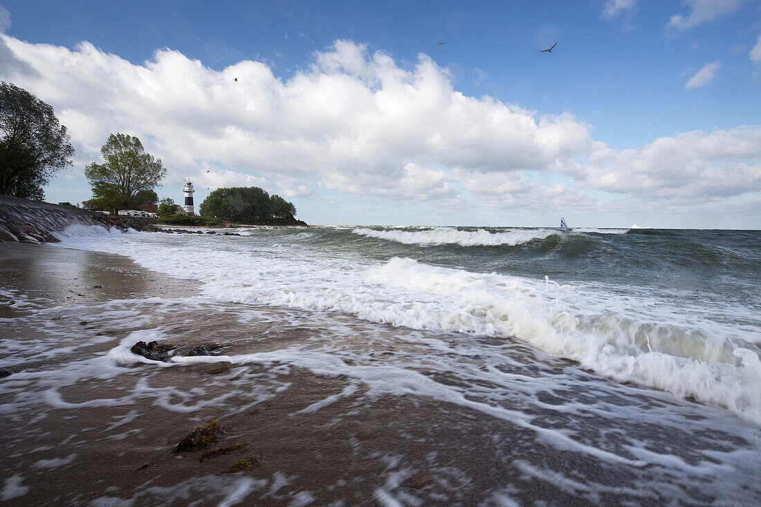 Leuchtturm Bülk, Kieler Förde, Ostsee, Strande, Kiel, Schleswig-Holstein, Deutschland