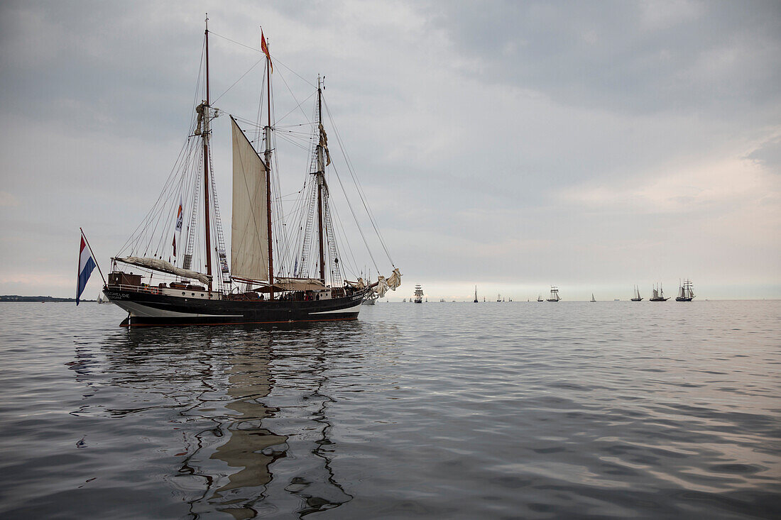 Schiff (Oosterschelde), Windjammerparade Kieler Woche, Kieler Förde, Ostsee, Schleswig-Holstein, Deutschland