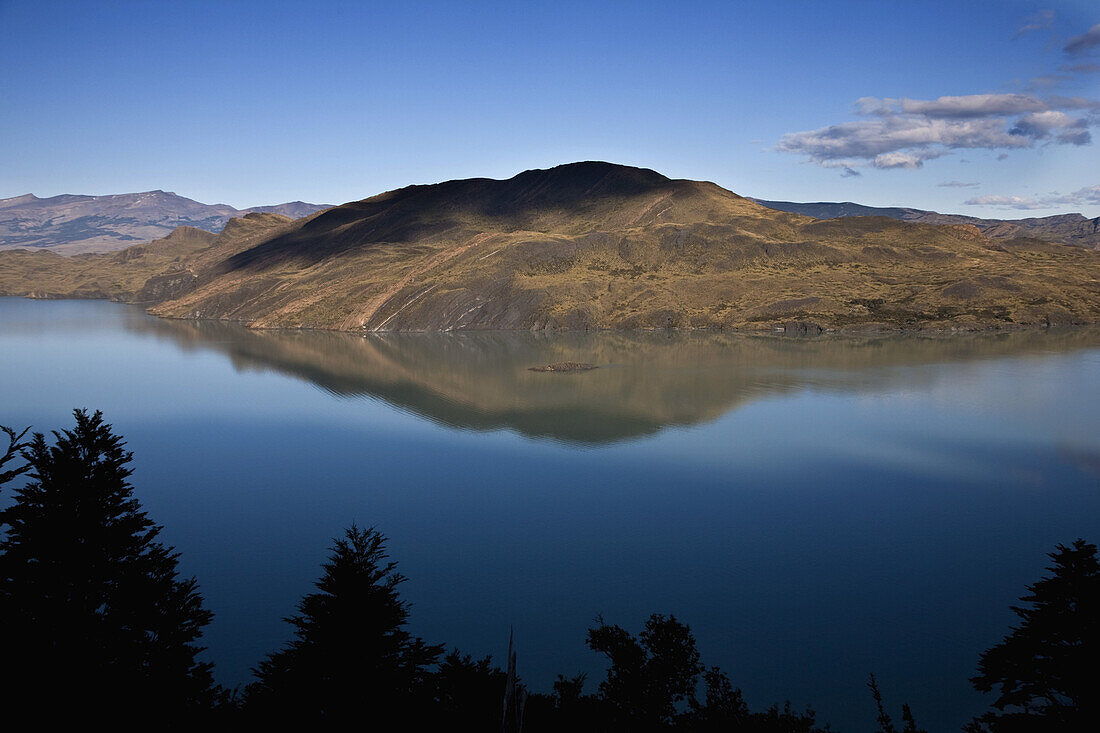 View of a lake and mountains, Torres del Paine National Park, Chile