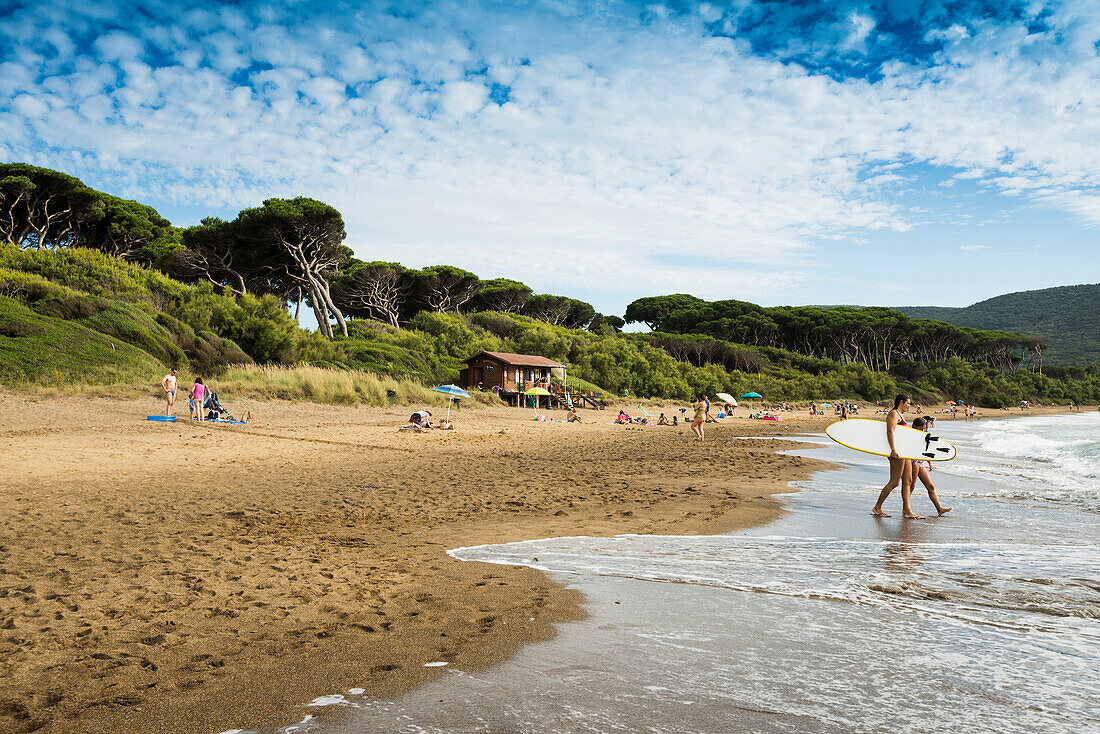 Beach, Populonia, near Piombino, province of Livorno, Tuscany, Italy