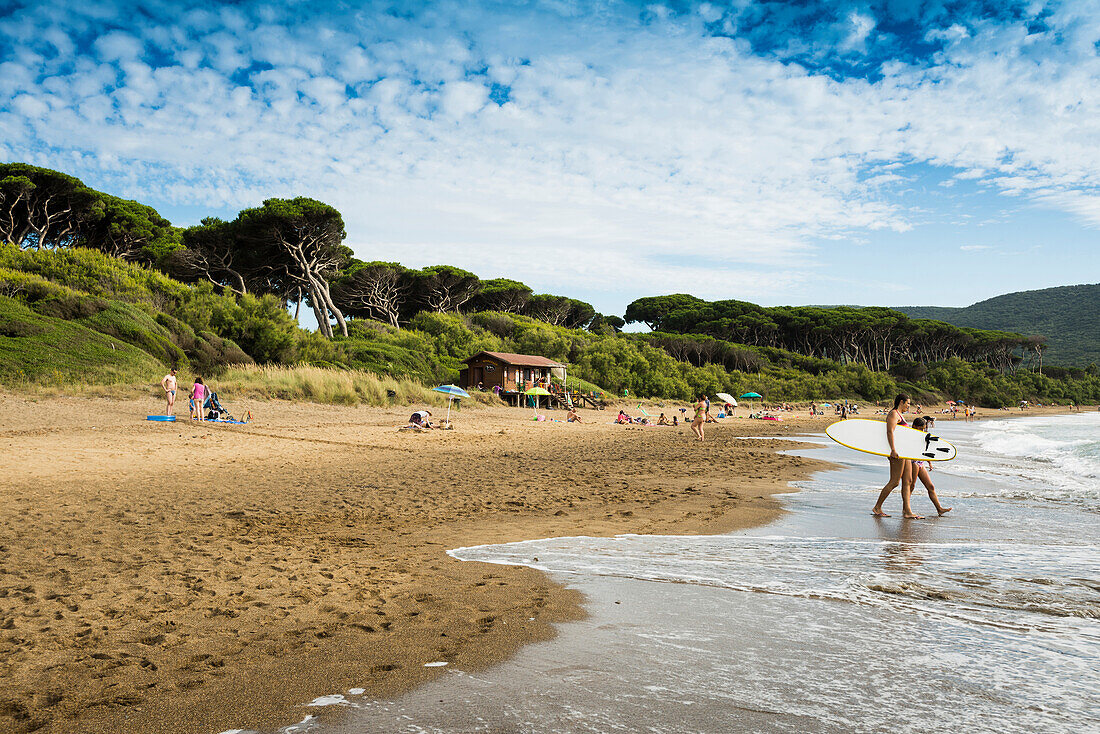 Strand, Populonia, bei Piombino, Provinz Livorno, Toskana, Italien