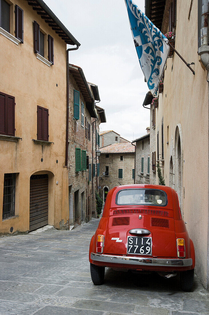 Fiat Cinquecento, Montepulciano, province of Siena, Tuscany, Italy