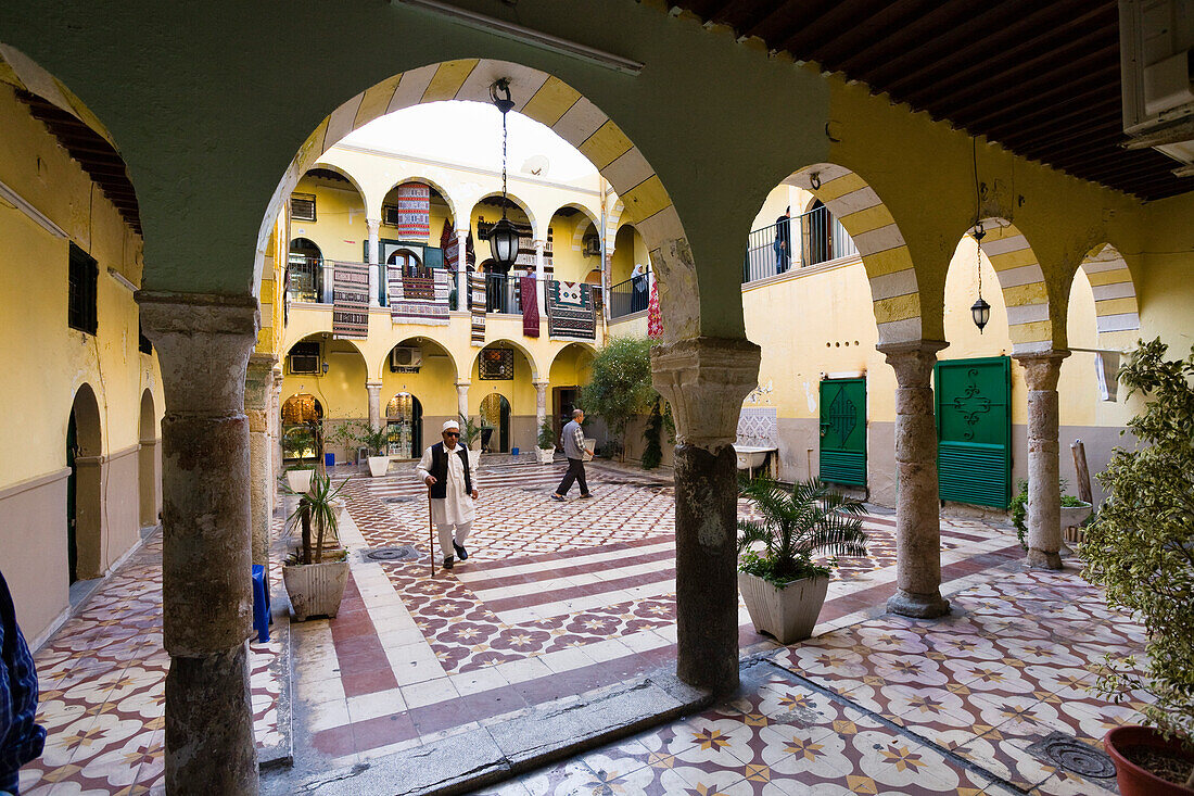 Inner Courtyard in the Medina, Old Town, Tripoli, Libya, North Africa