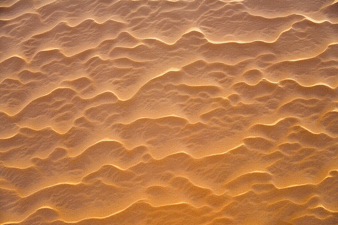 Wellenmuster, Strukturen in den Sanddünen der libysche Wüste, Sahara, Libyen, Nordafrika