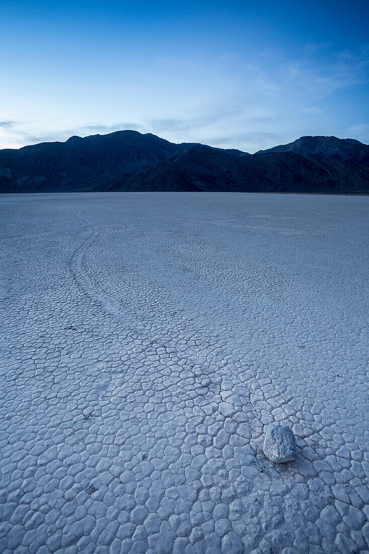 Moving rocks, Death Valley National Park, Mojave Desert, Sierra Nevada, California, USA