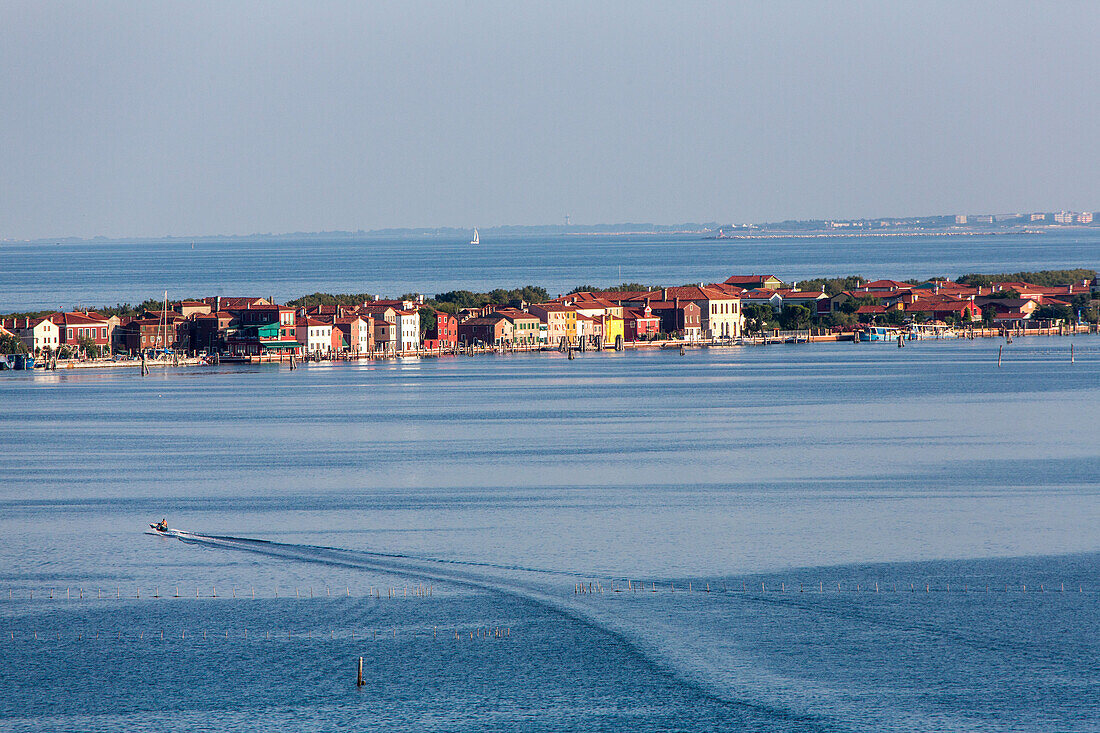 long narrow fishing island of Pellestrina, lagoon, Adriatic Sea, Venice, Italy