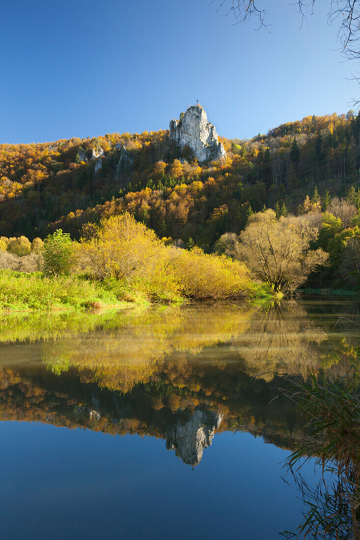 Valley of the Danube river near Beuron, Upper Danube Nature Park, Baden- Wuerttemberg, Germany