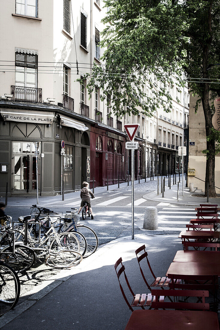 Croix Rousse district in Lyon, Rhone Alps, France.