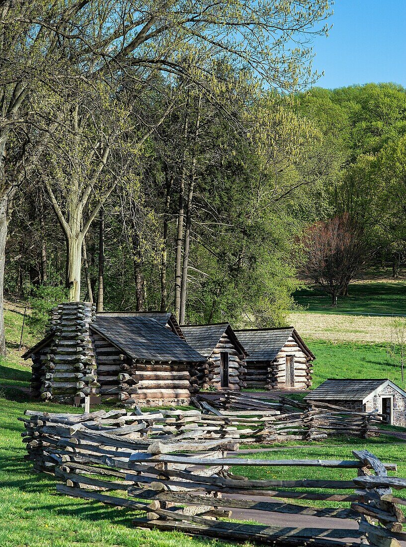 Cabins, Valley Forge National Historical Park, Pennsylvania, USA.