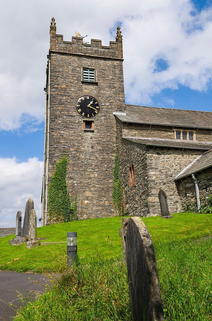 St Michael and All Angels Church, Hawkshead in the Lake District, Cumbria, England.