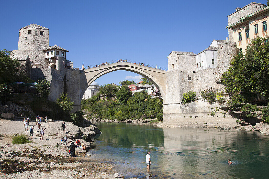 the old bridge, mostar, bosnia and herzegovina, europe.