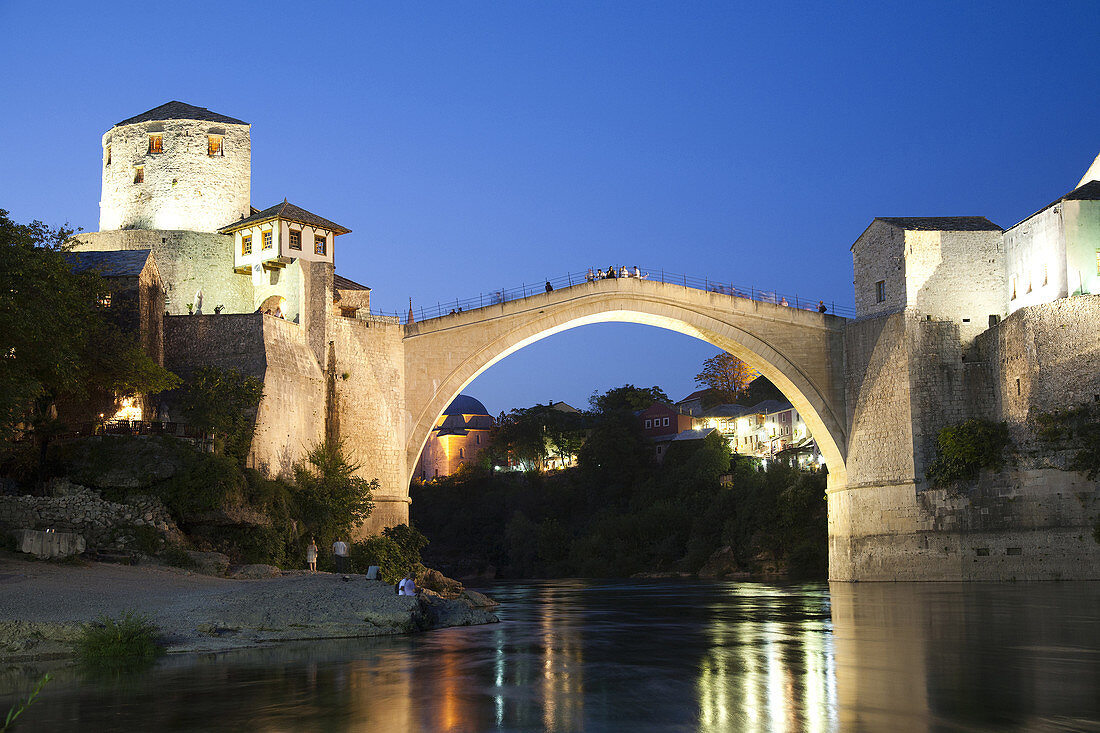 the old bridge, mostar, bosnia and herzegovina, europe.