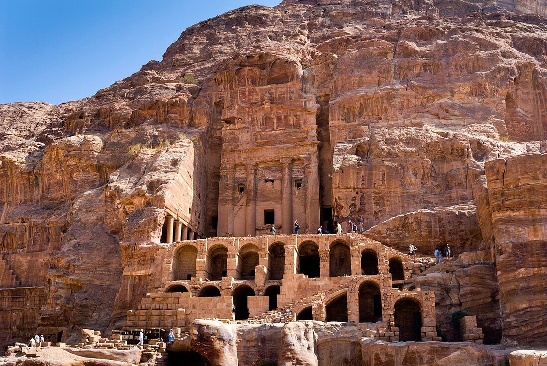 Royal Tombs, Petra, UNESCO Heritage Site, Jordan, Middle East.