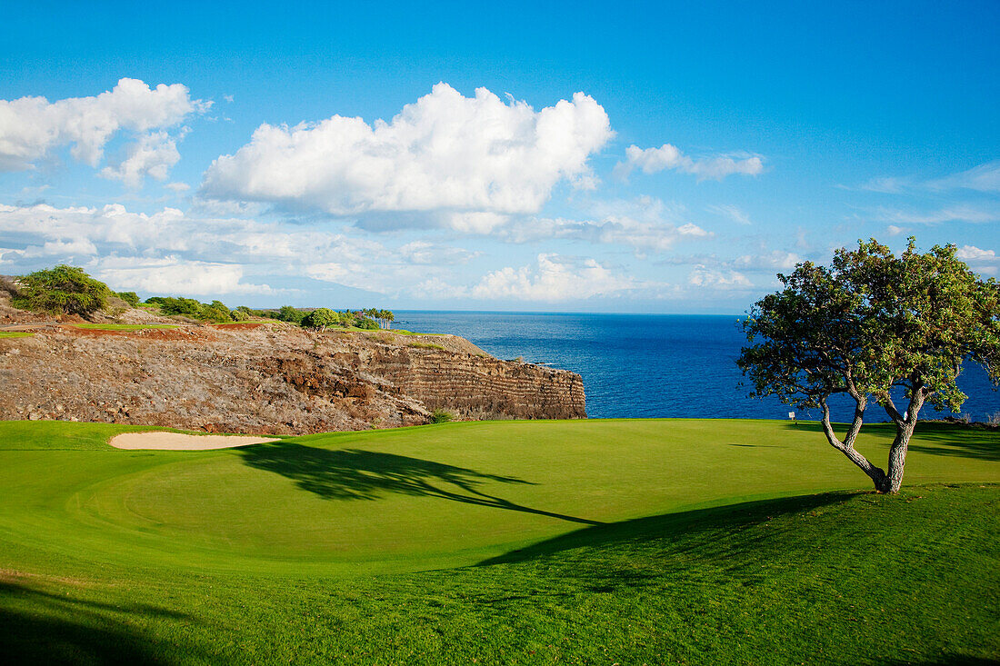Hawaii, Lanai, The Challenge At Manele Golf Course.