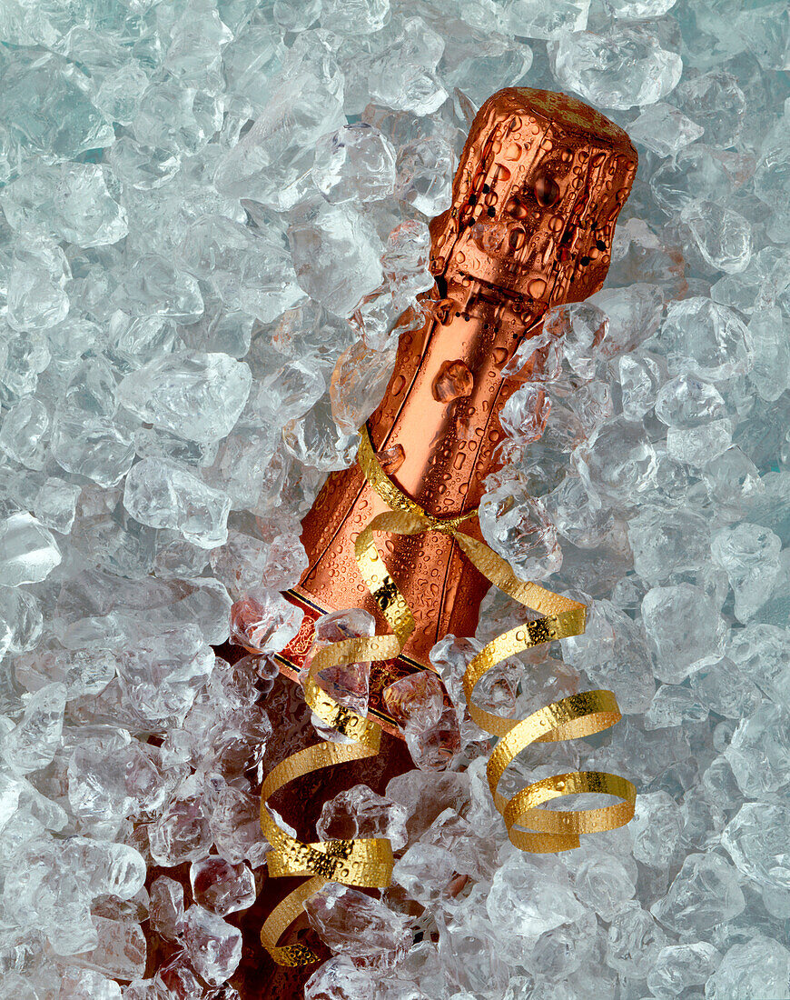 Bottle Of Champagne In Ice