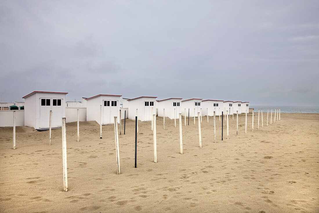 Bathing Huts For Rent North Sea, Belgium.
