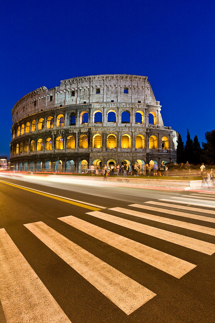 Exterior View Of The Coliseum Amphitheatre, Rome, Italy