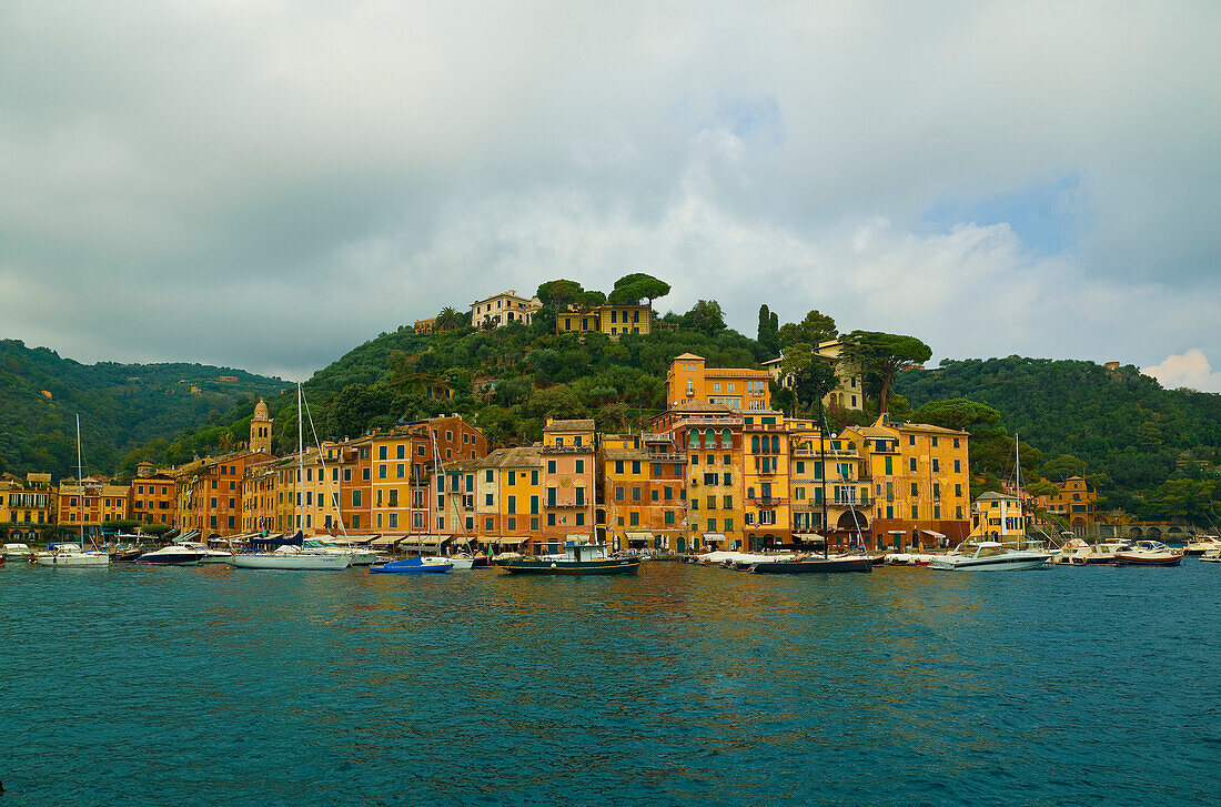 Row Of Buildings In Main Harbour, Portofino, Italy