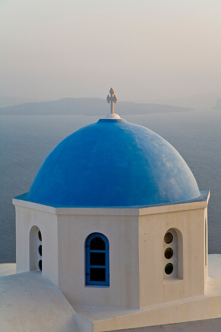 Rooftop Of A Building In The Village Of Oia, Santorini, Greece