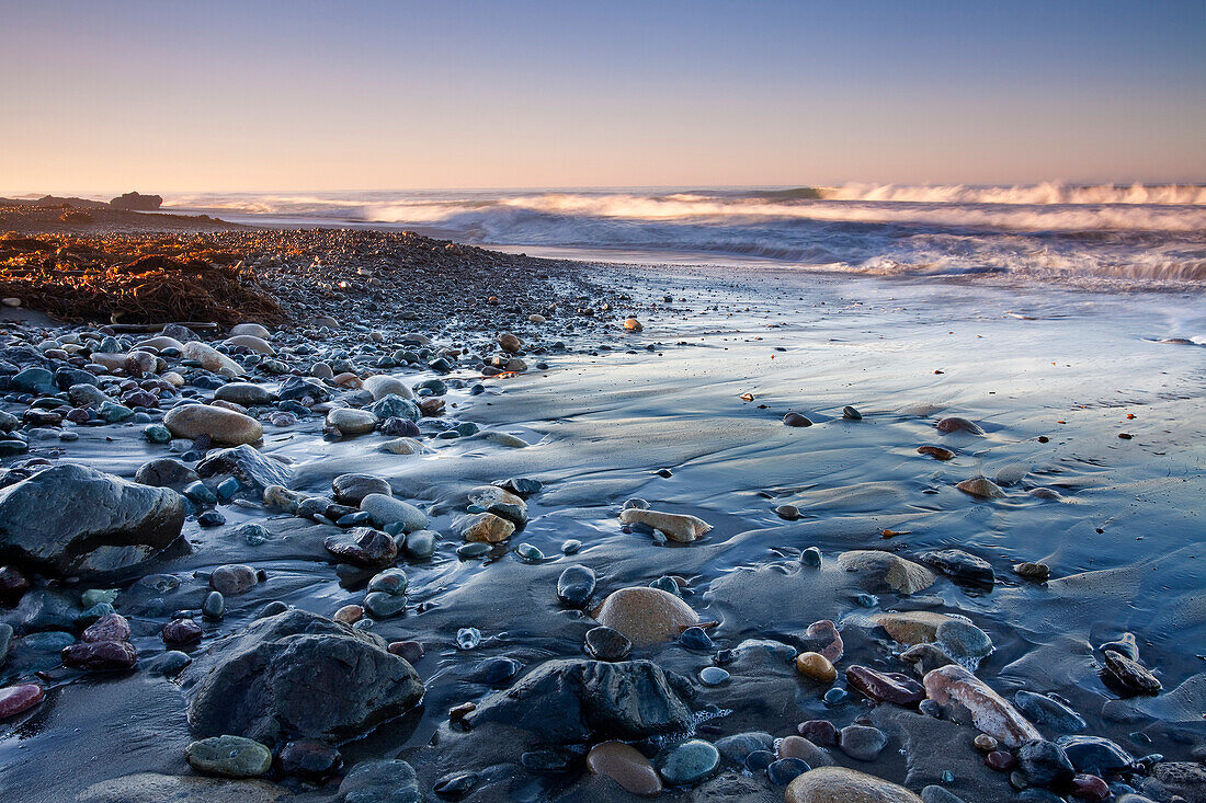 Sunrise On San Simeon Beach, California