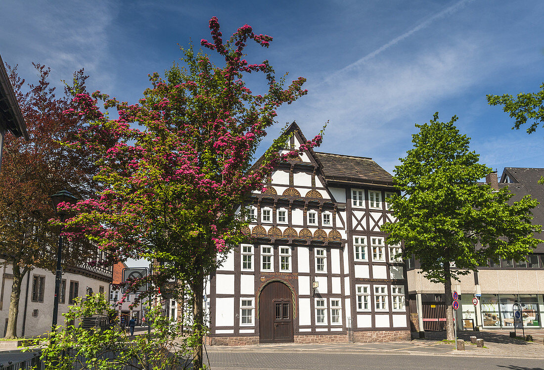16th century former sexton house in Hoexter, North Rhine-Westphalia, Germany, Europe