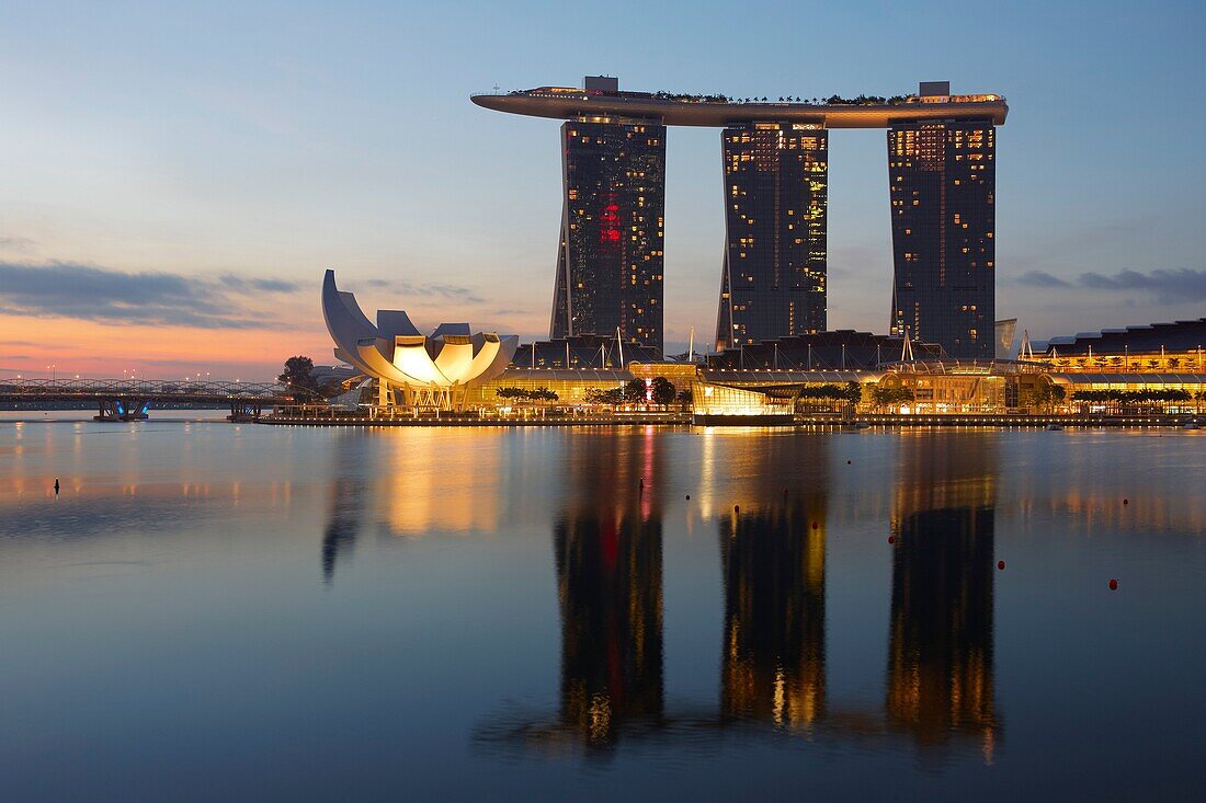 ArtScience Museum and Marina Bay Sands Hotel, Singapore.