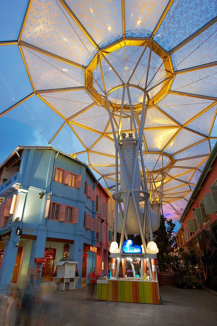 Clarke Quay at night, Singapore.