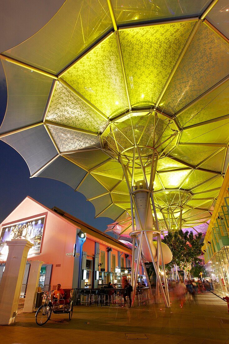 Clarke Quay at night, Singapore.