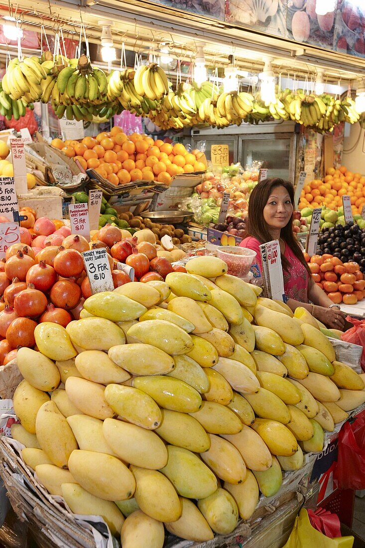 Honey mangoes on sale at Tekka Market, Little India, Singapore.