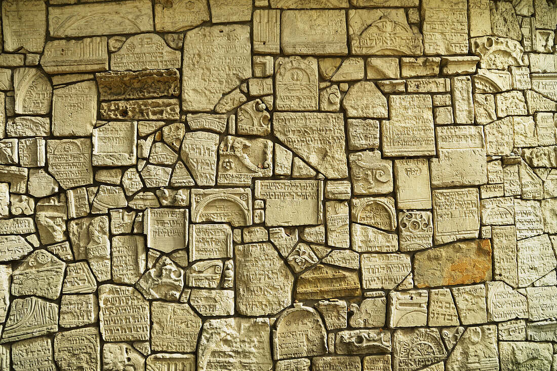 'The Wailing Wall in Remuh Cemetery and Synagogue, also known as the Old Cemetery, Kazimierz; Krakow, Poland'