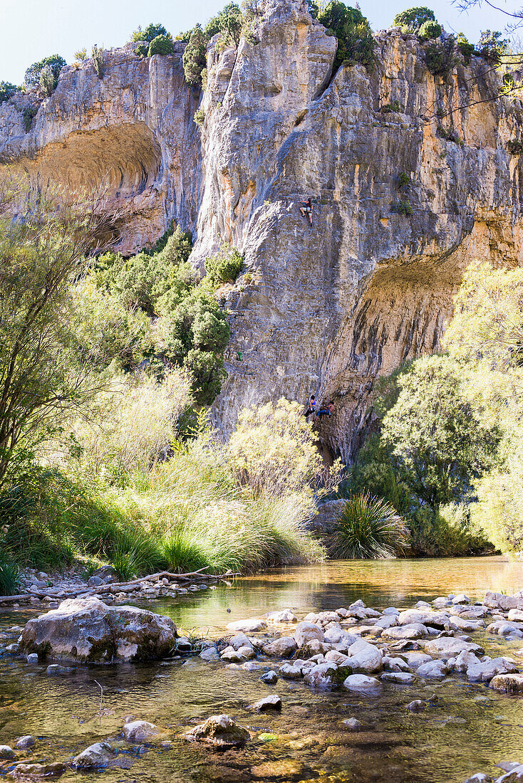 In?™s Couto-Soares, on a beautiful route beside a river, in a summer day at Rodellar, Spain.