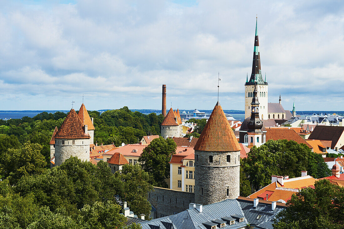 'View of Tallinn Old Town; Tallinn, Estonia'
