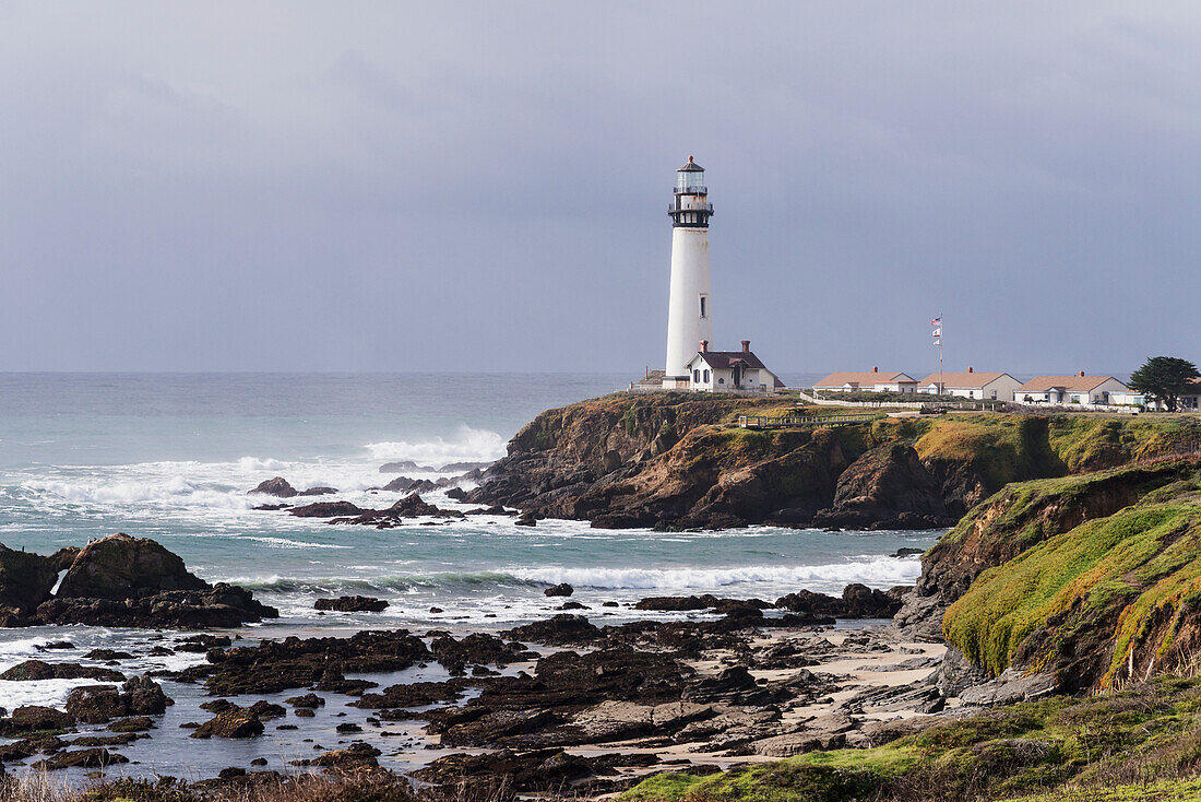 'Pigeon Point Lighthouse along California Route 1 near Pescadero; California, United States of America'