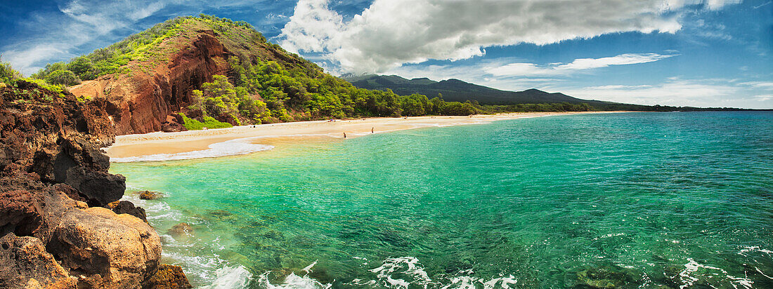'A panoramic of Big Beach; Makena, Maui, Hawaii, United States of America'