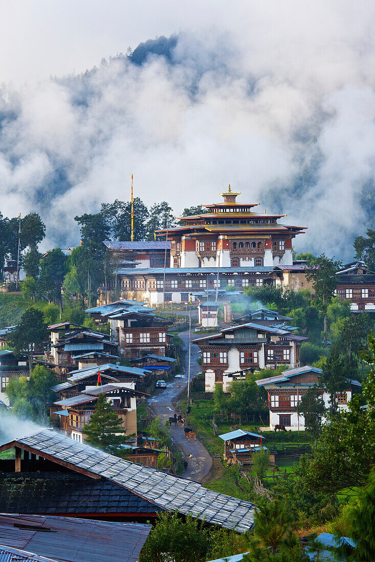 'Gangteng monastery; Phobjika Valley, Bhutan'