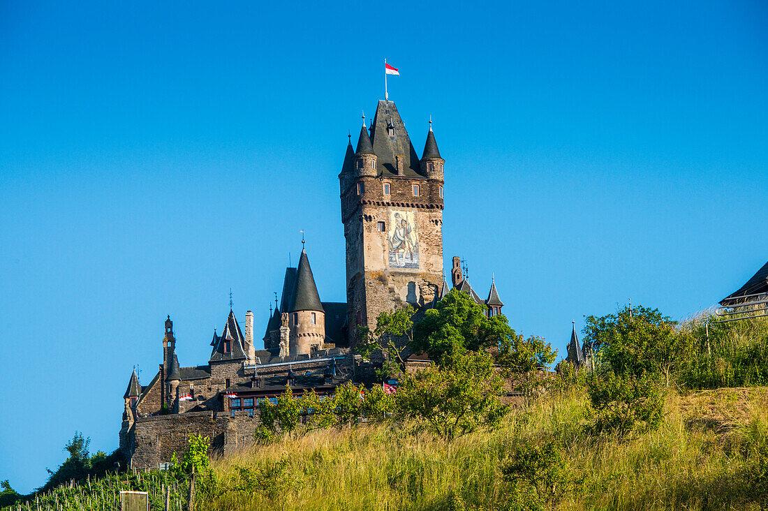 Cochem Castle, Cochem, Moselle Valley, Rhineland-Palatinate, Germany, Europe