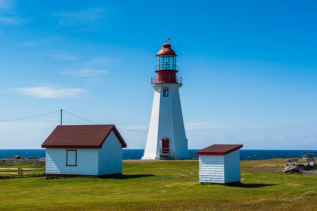 Pointe Riche lighthouse, Port au Choix, Newfoundland, Canada, North America