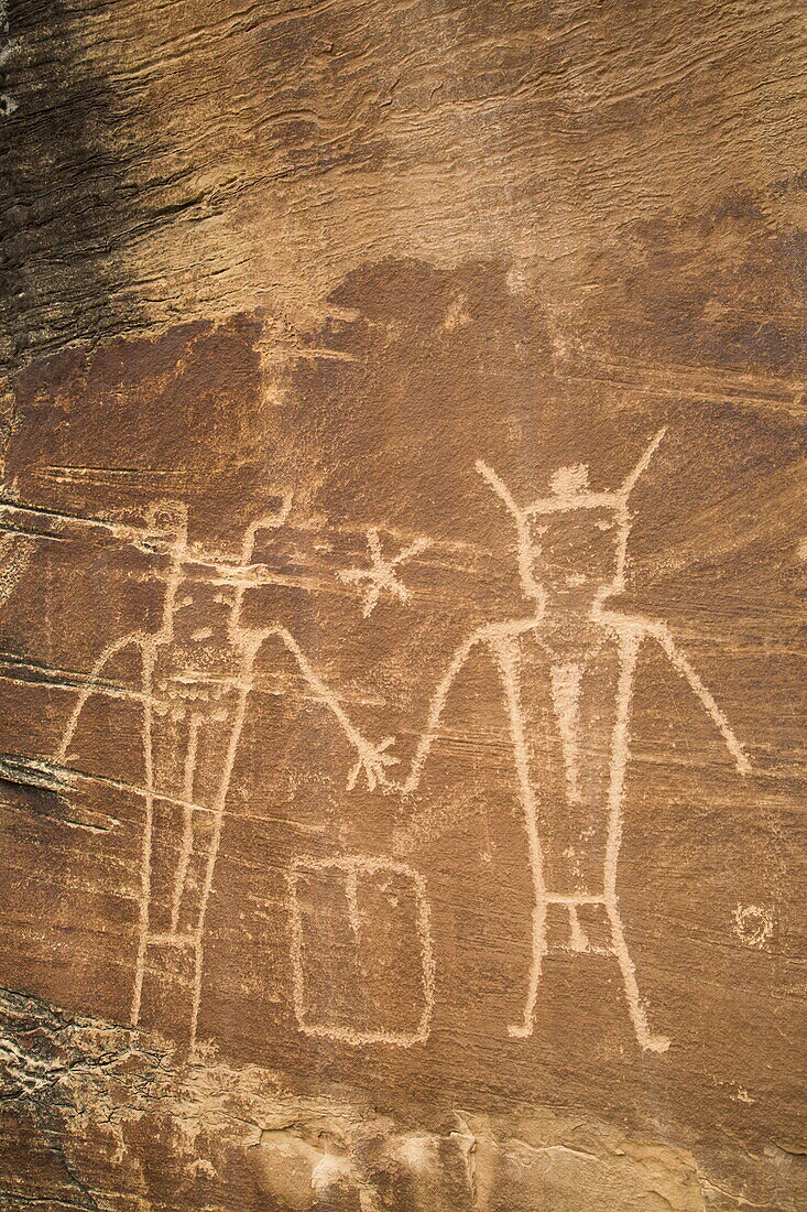 Dry Fork Canyon Rock Art, located on McConkie Ranch, Fremont style, dating from AD 700 to AD 1200, near Vernal, Utah, United States of America, North America