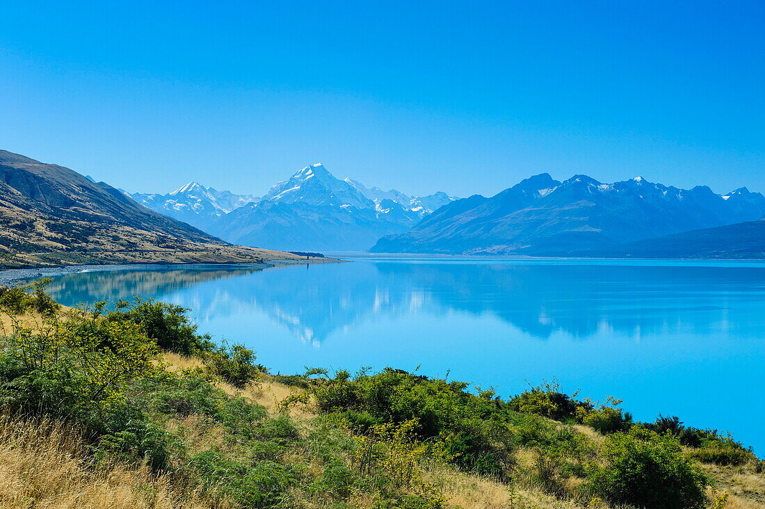 Lake Pukaki, Mount Cook National Park, UNESCO World Heritage Site, South Island, New Zealand, Pacific