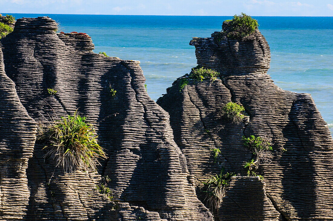 Beautiful rock formation, Pancake Rocks, Paparoa National Park, West Coast, South Island, New Zealand, Pacific