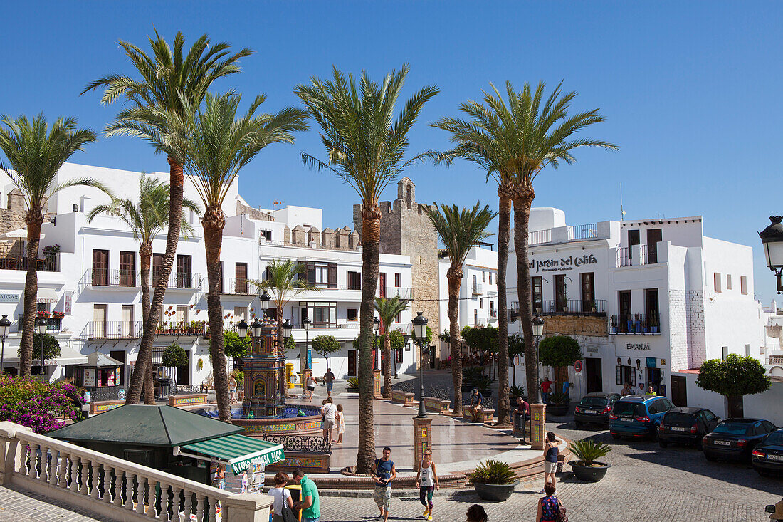 White village in the historical town of Vejer de la Frontera, Cadiz Province, Andalusia, Spain, Europe