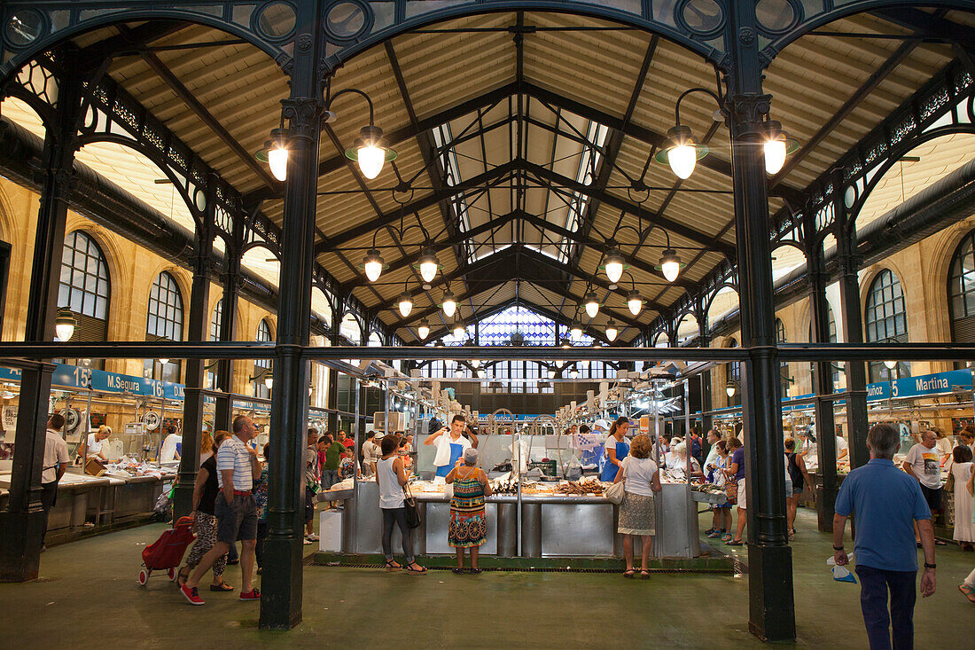 Market hall in Jerez de la Frontera, Cadiz Province, Costa de la Luz, Andalusia, Spain, Europe