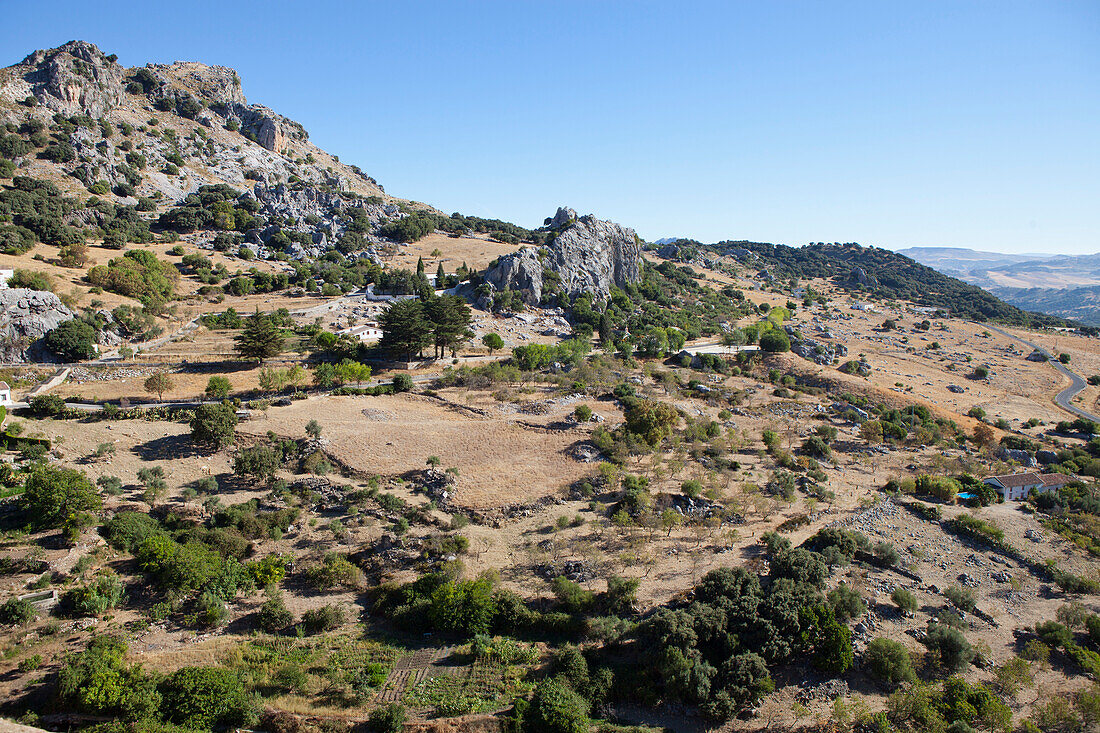 Gebirgsregion im Naturpark Sierra de Grazalema, Provinz Cádiz, Andalusien, Spanien, Europa
