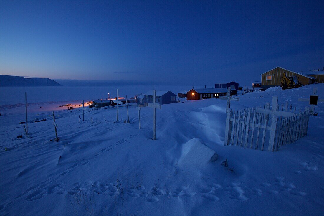 Cemetery of Siorapalul, northernmost natural settlement of the earth, Northwest Greenland, Greenland