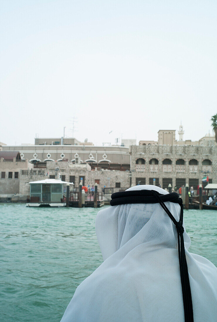 Abra Personenfähre auf dem Dubai Creek, Dubai, Vereinigte Arabische Emirate