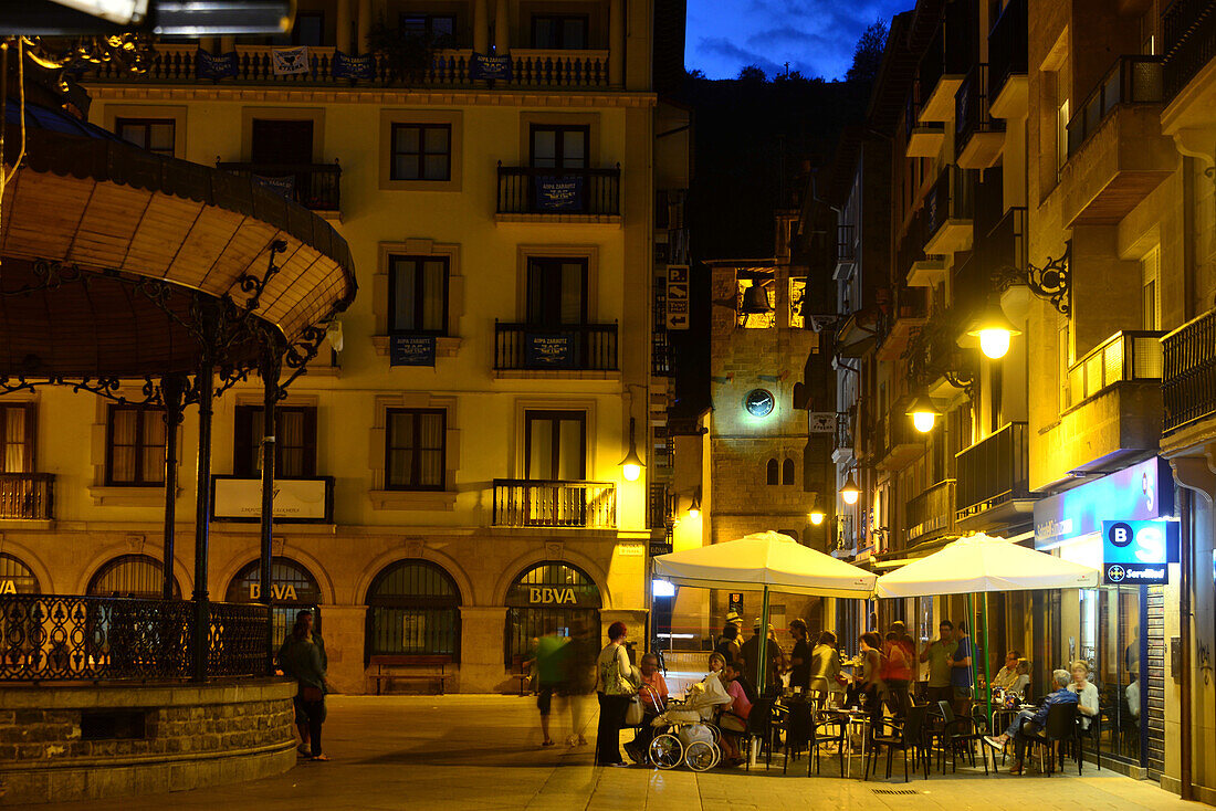 In the evening in Zarautz near San Sebastian, Basque country, North-Spain, Spain