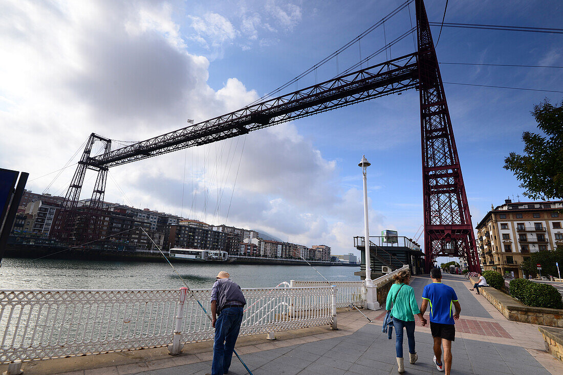 Brücke, Puente de Vizcaya, Bilbao, Baskenland, Nord-Spanien, Spanien